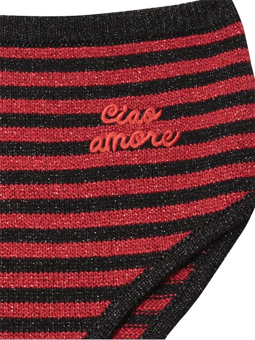 LUREX STRIPES CULOTTE ROSSA E NERA DA DONNA GIADA BENINCASA | 06091301